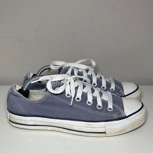 Converse blue gray Canvas Sneakers with White Laces